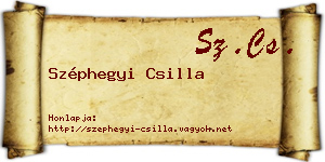 Széphegyi Csilla névjegykártya