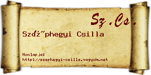 Széphegyi Csilla névjegykártya